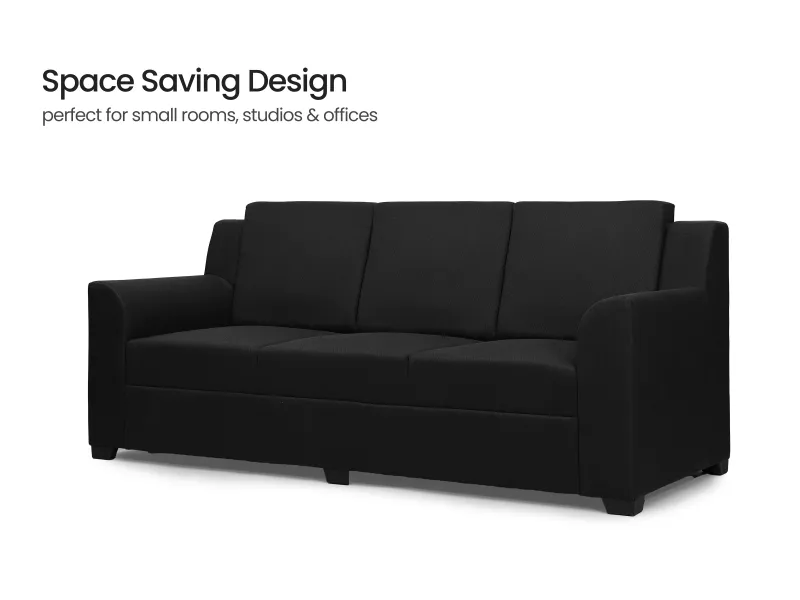 Erica Upholstered 3 Seater Sofa in Charcoal Color